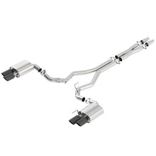 Load image into Gallery viewer, 2018-Ford-Mustang-Gt-(AT--MT)-3In-Atak-Catback-Exhaust-WO-Valves-W-Black-Chrome-Tips