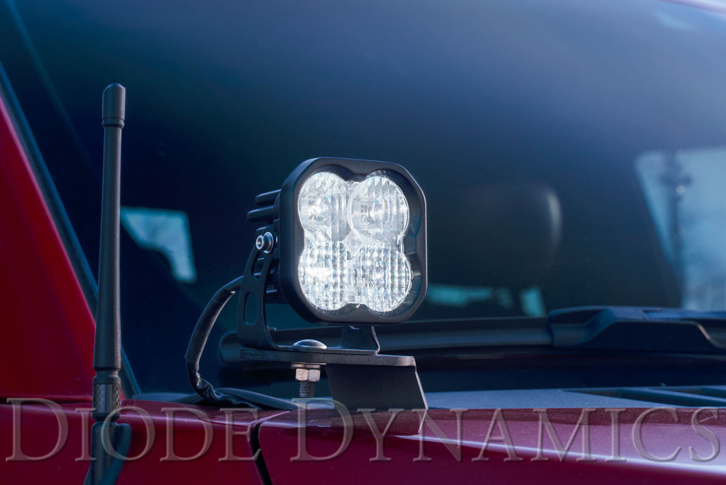 Diode Dynamics DD6573 Allows you to mount two Stage Series 2"LED Pods above the hood. for Select Ford F-150