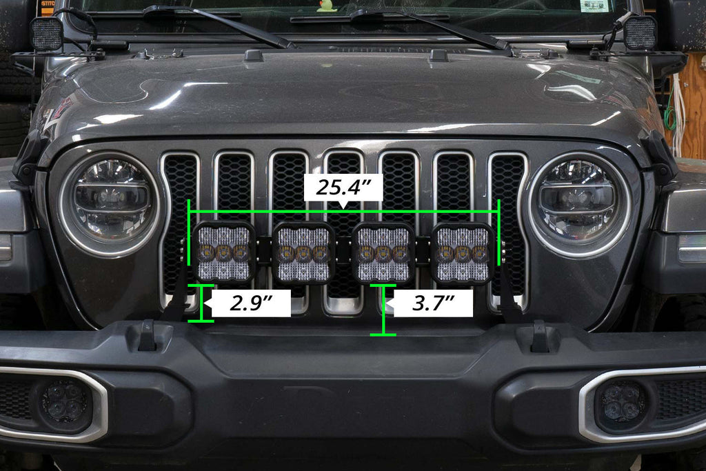 Diode Dynamics DD6826 Pod light featuring advanced TIR optics for high efficiency and focus. for Select Jeep Gladiator, Jeep Wrangler