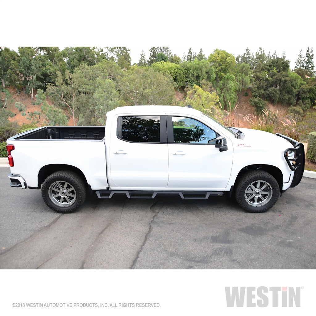 2019-Chevrolet-SilveradoSierra-1500-(5.5Ft)-Drop-Wheel-To-Wheel-Nerf-Step-Bars---Txt-Black