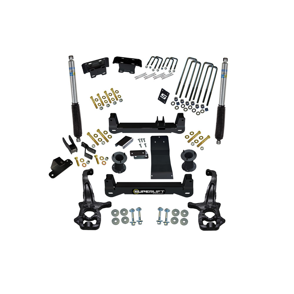 2019-Chevy-Silv-1500-4Wd-6In-Lift-Kit-W-AlumStamped-Steel-Control-Arms--Bil-Rear-Shocks