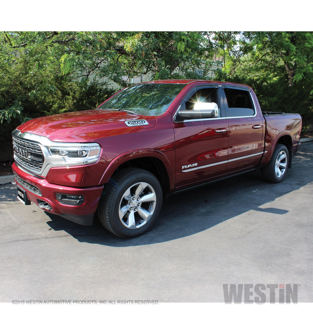 2019-Ram-1500-Crew-Cab-(Non-Classic)-Wade-Slim-Wind-Deflector-4Pc---Smoke