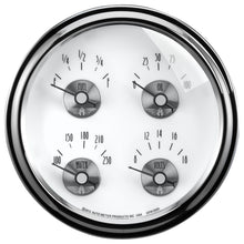 Load image into Gallery viewer, AutoMeter 2019 GAUGE, QUAD, 5", 240OE-33OF, ELEC, PRESTIGE PEARL