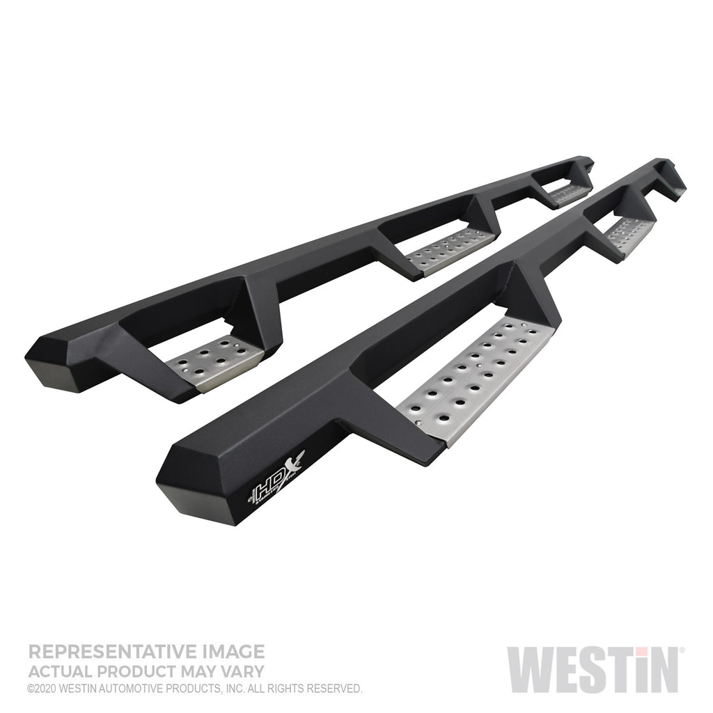 2020-Chevy-Silverado-25003500-Crew-Cab-(6.5Ft-Bed)-Hdx-W2w-Nerf-Step-Bars---Textured-Black