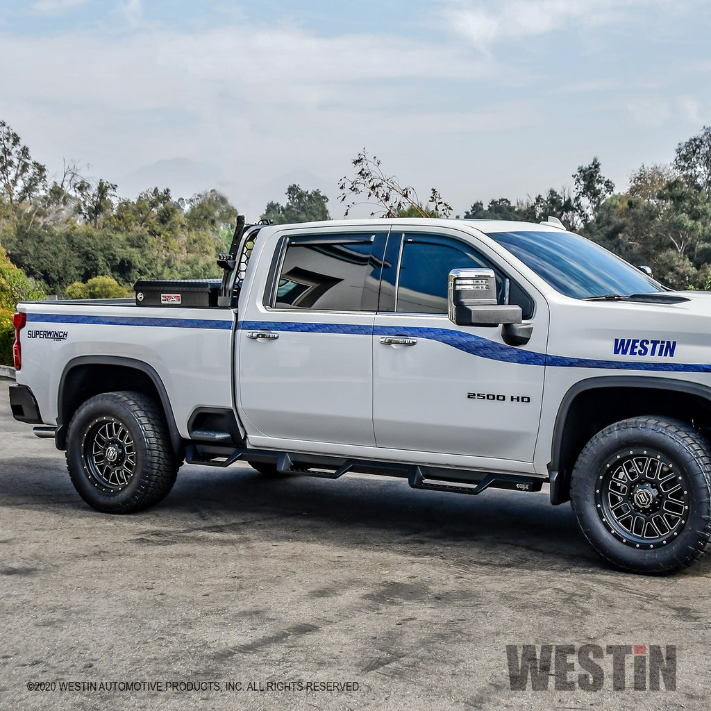 2020-Chevy-Silverado-25003500-Crew-Cab-(6.5Ft-Bed)-Hdx-W2w-Nerf-Step-Bars---Textured-Black