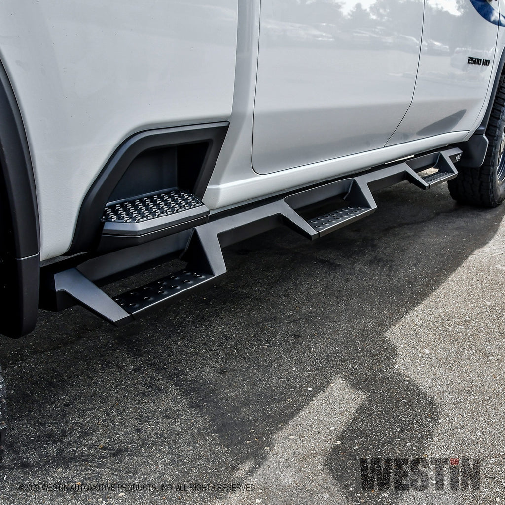 2020-Chevy-Silverado-25003500-Crew-Cab-(6.5Ft-Bed)-Hdx-W2w-Nerf-Step-Bars---Textured-Black