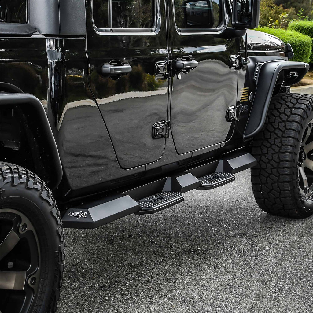 2020-Jeep-Gladiator-Hdx-Xtreme-Nerf-Step-Bars---Textured-Black