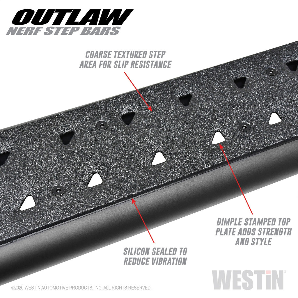 2020-Jeep-Gladiator-Outlaw-Nerf-Step-Bars---Textured-Black