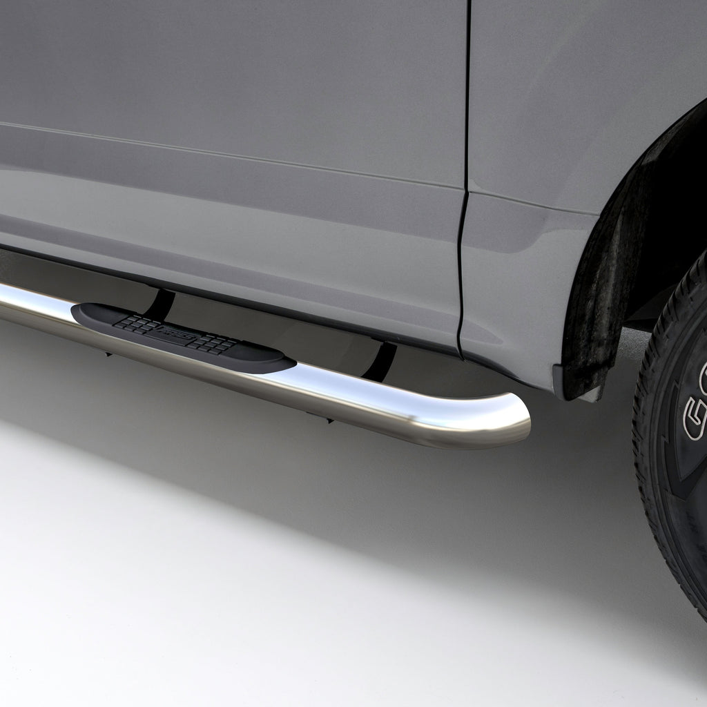 ARIES 202003-2 3" Round Polished Stainless Side Bars, Select Toyota Tundra for Select Toyota Tundra