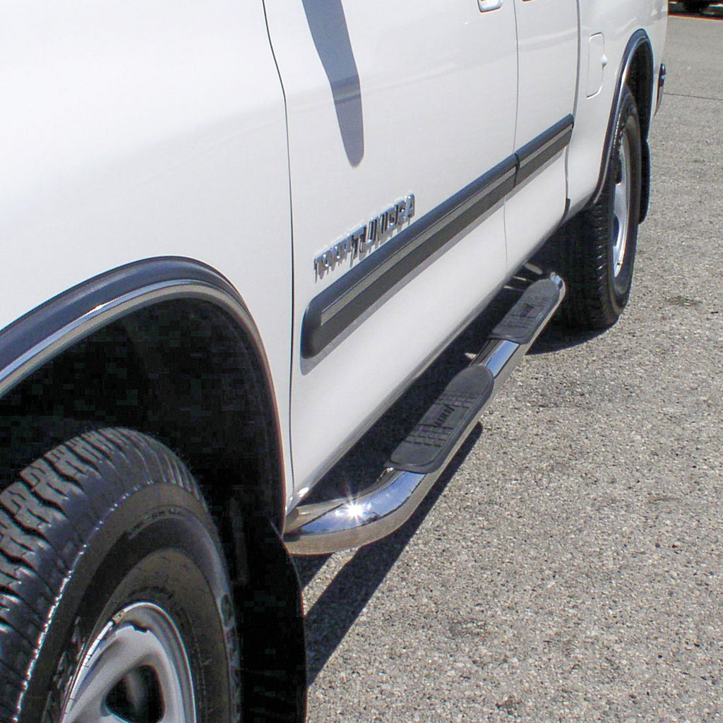 ARIES 202003-2 3" Round Polished Stainless Side Bars, Select Toyota Tundra for Select Toyota Tundra