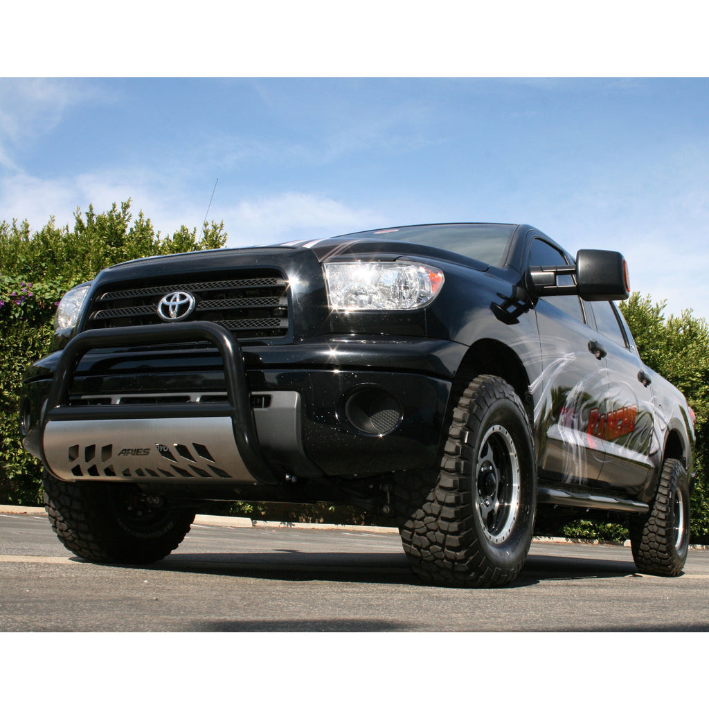ARIES 202013 3" Round Black Steel Side Bars, Select Toyota Tundra for Select Toyota Tundra