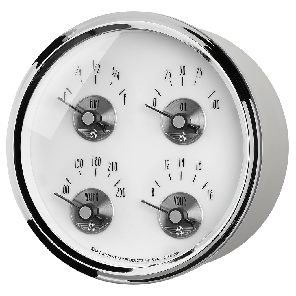 AutoMeter 2020 GAUGE, QUAD, 5", 0OE TO 90OF, ELEC, PRESTIGE PEARL