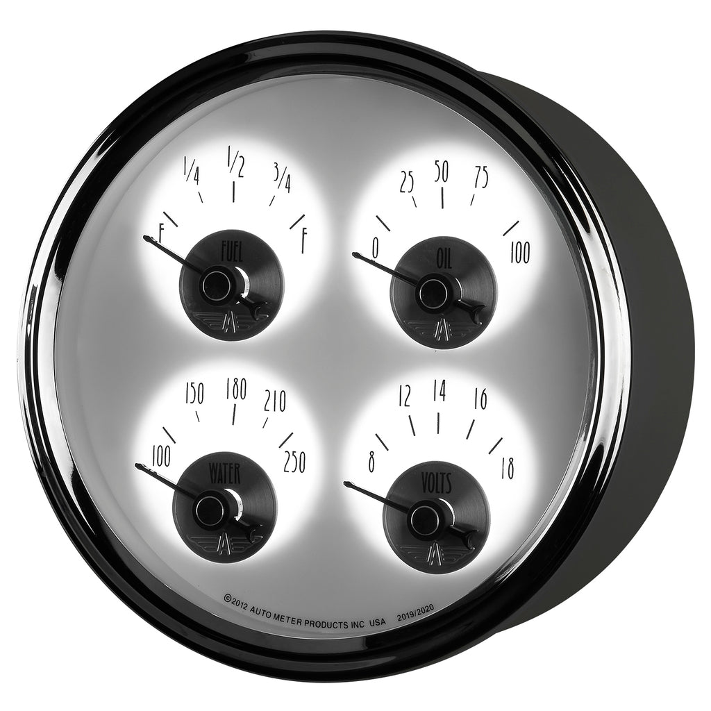 AutoMeter 2020 GAUGE, QUAD, 5", 0OE TO 90OF, ELEC, PRESTIGE PEARL
