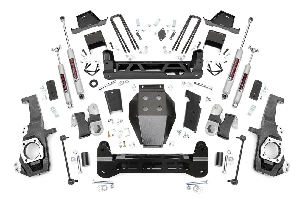 Rough Country 111130 Suspension Lift Kit w/Shocks for Select Chevrolet Silverado HD, Chevrolet Silverado HD, GMC Sierra HD, GMC Sierra HD