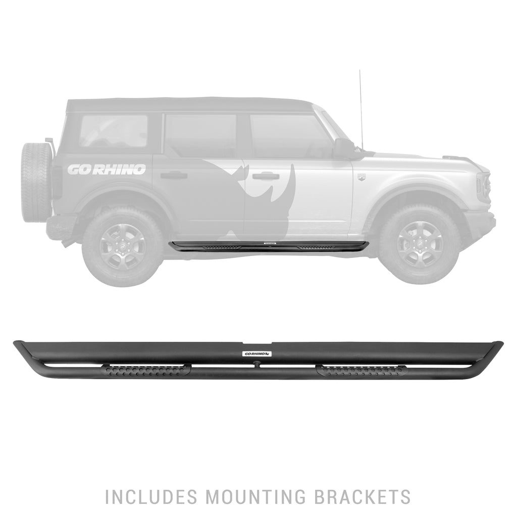 2021-Ford-Bronco-(Not-Sport)-Dominator-Extreme-Ds-Sidesteps-Complete-Kit-WSidestep--Brkt