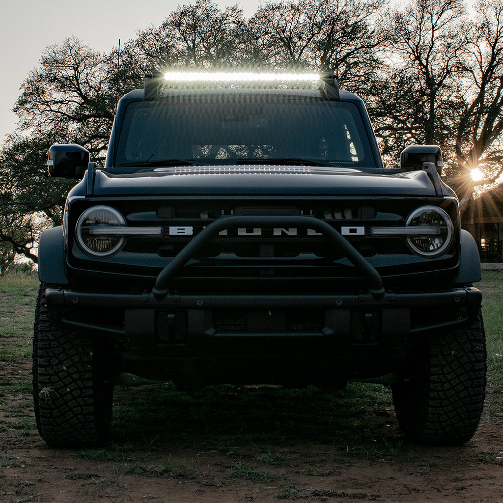 2021-Present-Ford-Bronco-Roof-Rack-Light-Kit-With-A-Sr-SpotFlood-Combo-Bar-Included-Rigid-Industries
