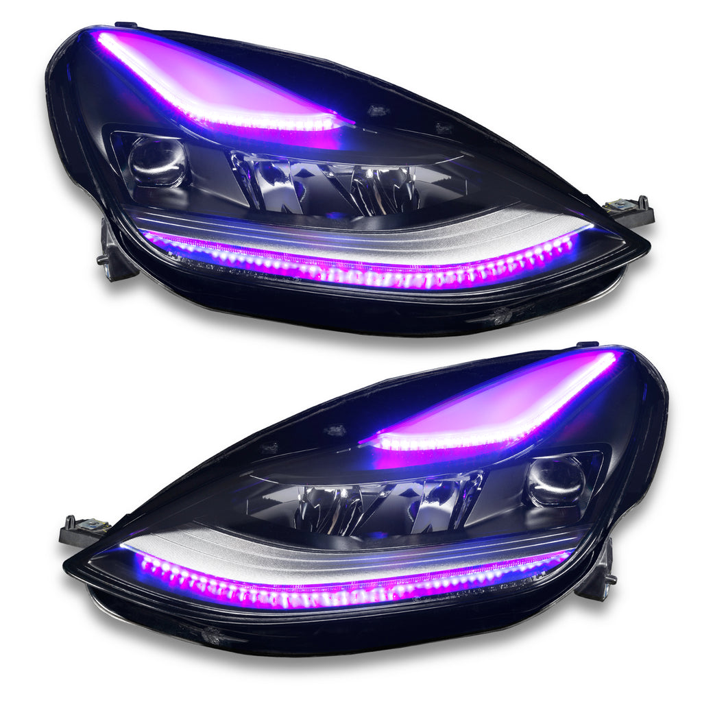 2021-Tesla-Model-3-Dynamic-Colorshift-Headlight-Drl-Upgrade