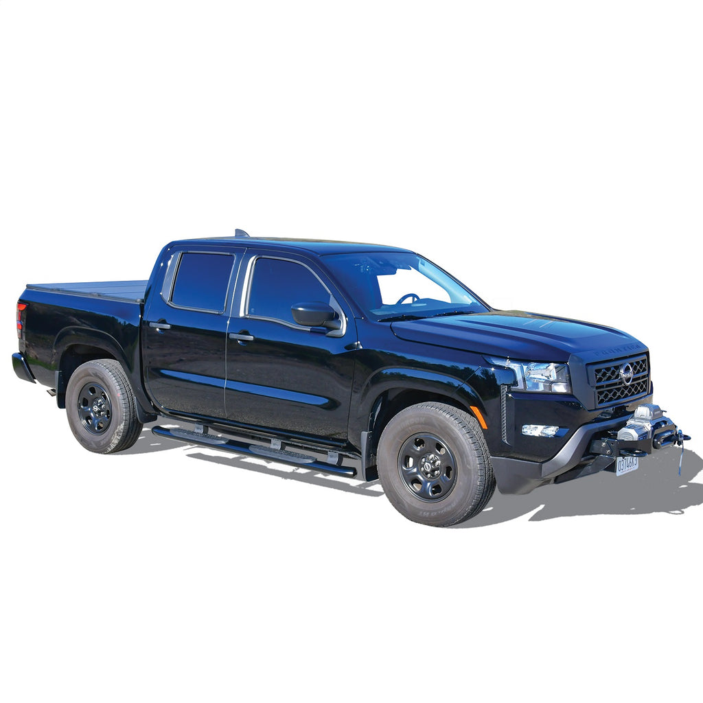 2022-Nissan-Frontier-Crew-Cab-Pro-Traxx-4-Oval-Nerf-Step-Bars---Black