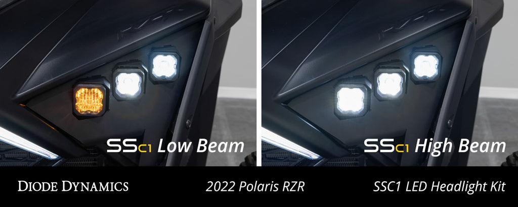 Diode Dynamics DD7672P Full LED C1 pod headlights for 2020-2023 Polaris RZR Pro. for Select Polaris RZR PRO XP