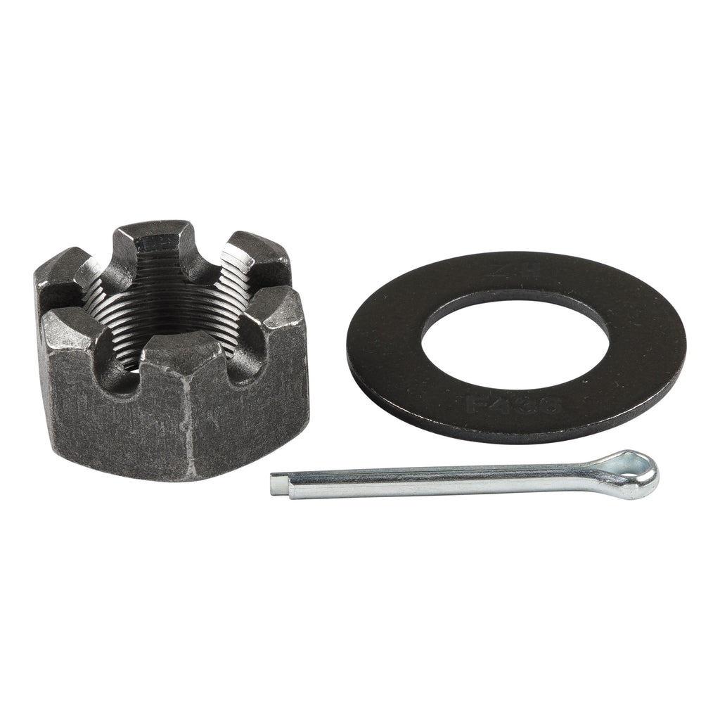 CURT 2023134021 Spindle Nut Kit, 10,000-lb. Axles, 1-1/2"-12 Thread Size, Round Washer