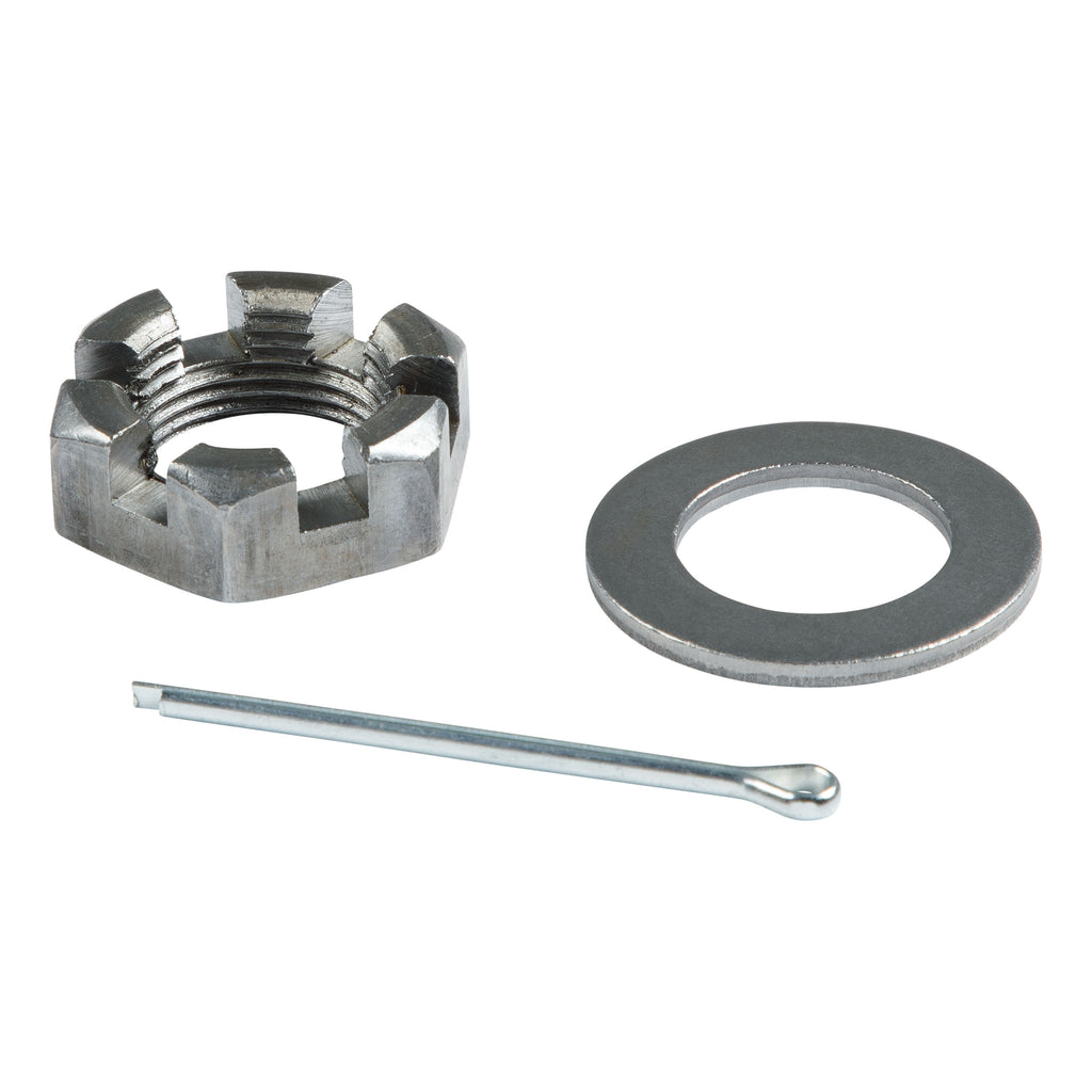 CURT 2023134656 Spindle Nut Kit, 2,200-4,400-lb. Axles, 1"-14 Thread Size, Round Washer
