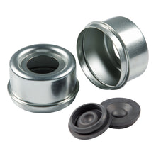 Load image into Gallery viewer, CURT 2023134662 Press-In Dust Cap, 2.45" Diam., 5,200-6,000-lb. Axles, Super Lube, 2 Pack