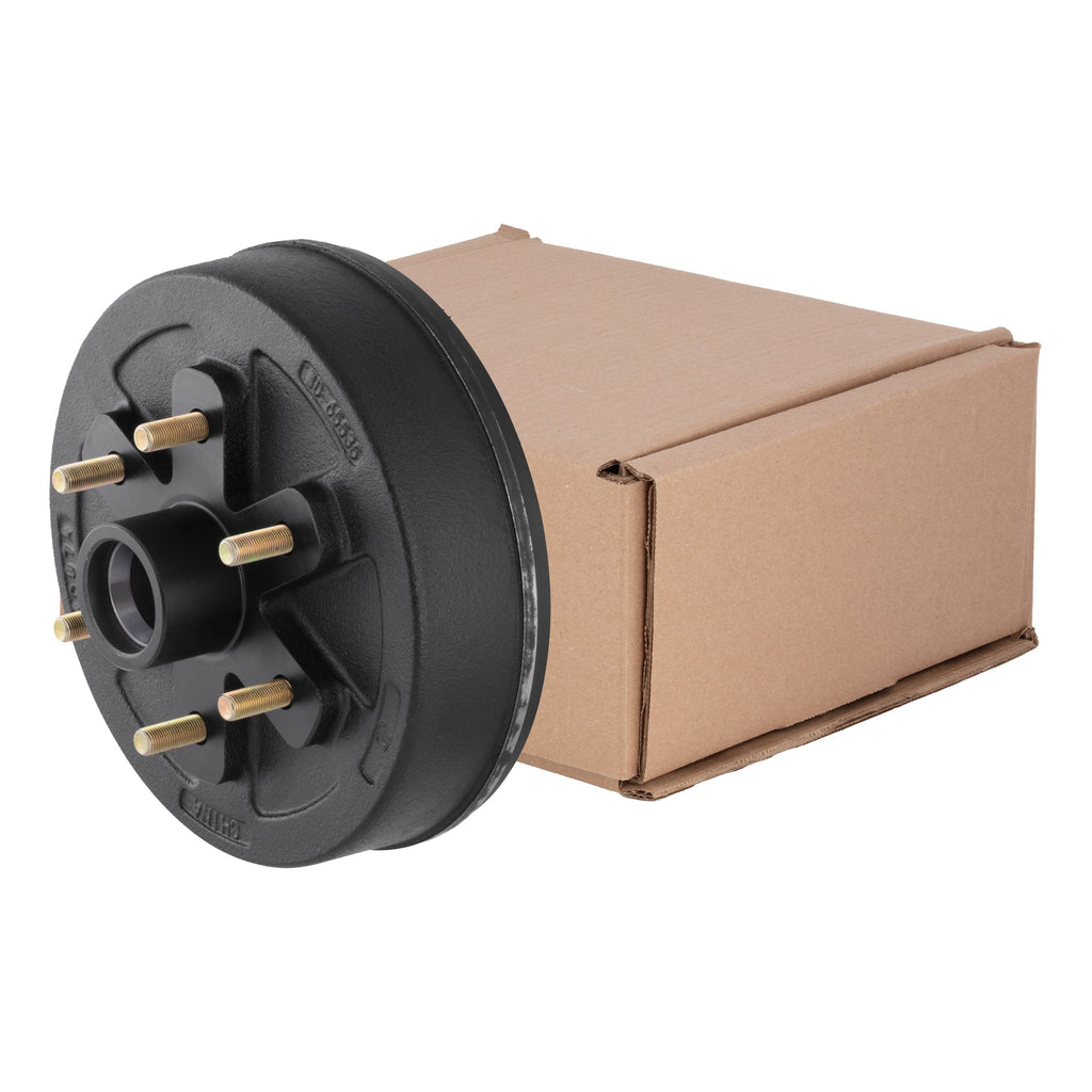 CURT 2024029078 10" Brake Hub with Races & Wheel Studs, 4,400-lb. Axles, 6 on 5-1/2" Pattern
