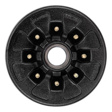 Load image into Gallery viewer, CURT 2024029081 12" Brake Hub with Races &amp; Wheel Studs, 7,000-lb. Axles, 8 on 6-1/2" Pattern