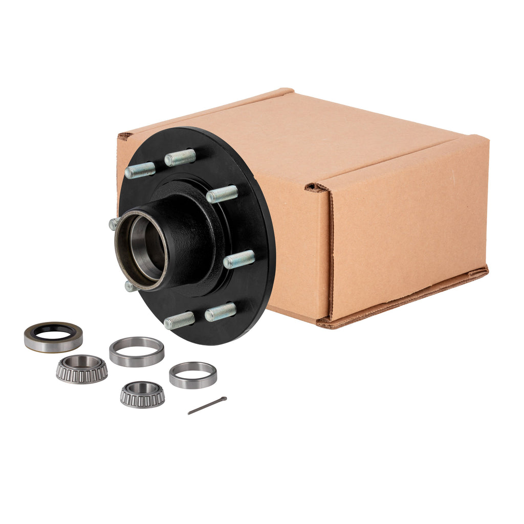 CURT 2024029107 Idler Hub with Races & Wheel Studs, 7,000-lb. Axles, 8 on 6-1/2" Bolt Pattern