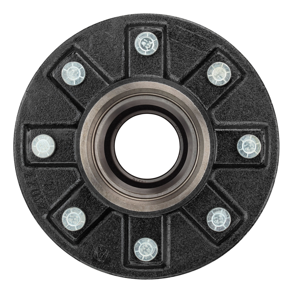 CURT 2024029107 Idler Hub with Races & Wheel Studs, 7,000-lb. Axles, 8 on 6-1/2" Bolt Pattern