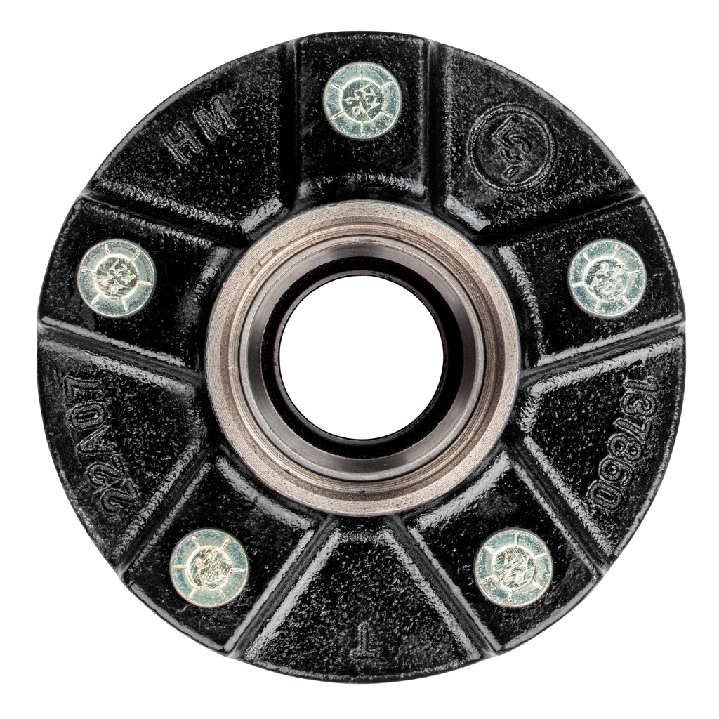 CURT 2024029109 Idler Hub with Races & Wheel Studs, 3,500-lb. Axles, 5 on 5" Bolt Pattern, 1/2"