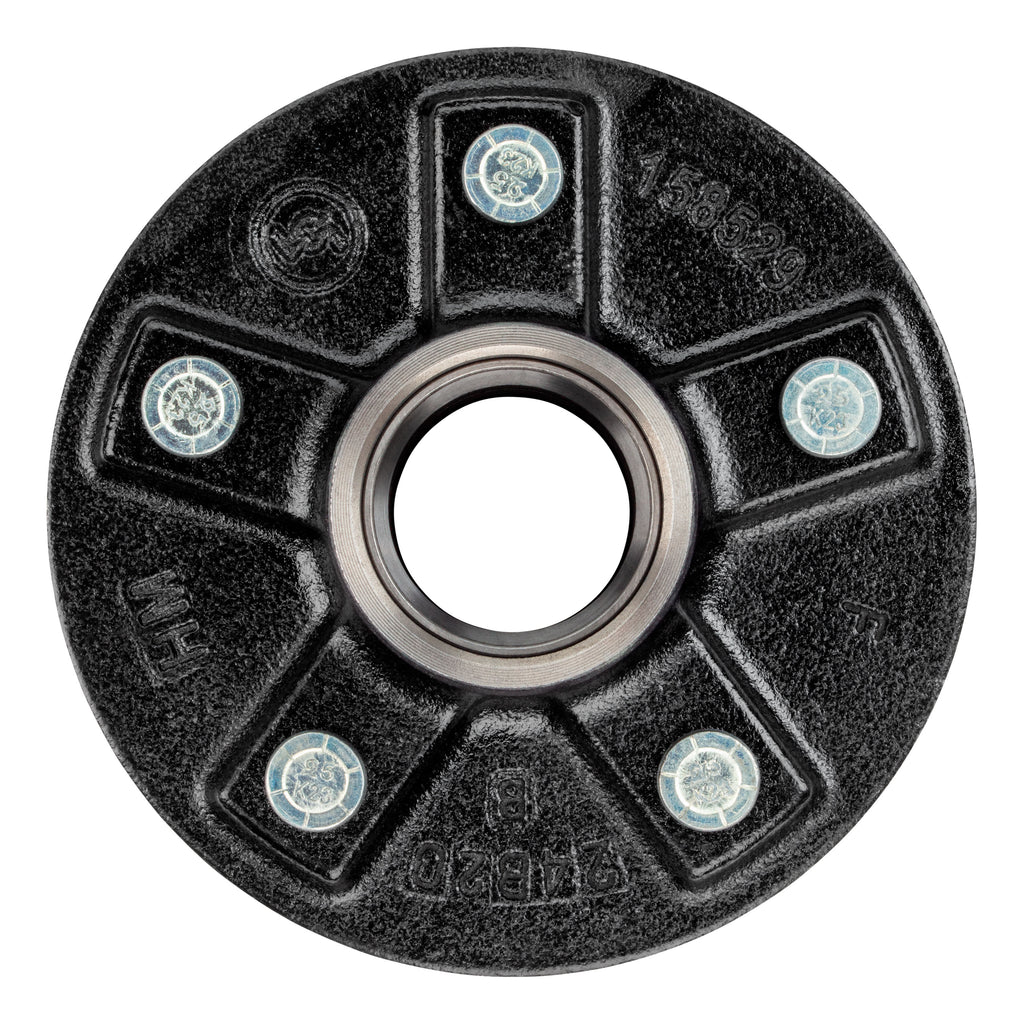 CURT 2024029111 Idler Hub with Races & Wheel Studs, 2,200-lb. Axles, 5 on 4-1/2" Bolt Pattern