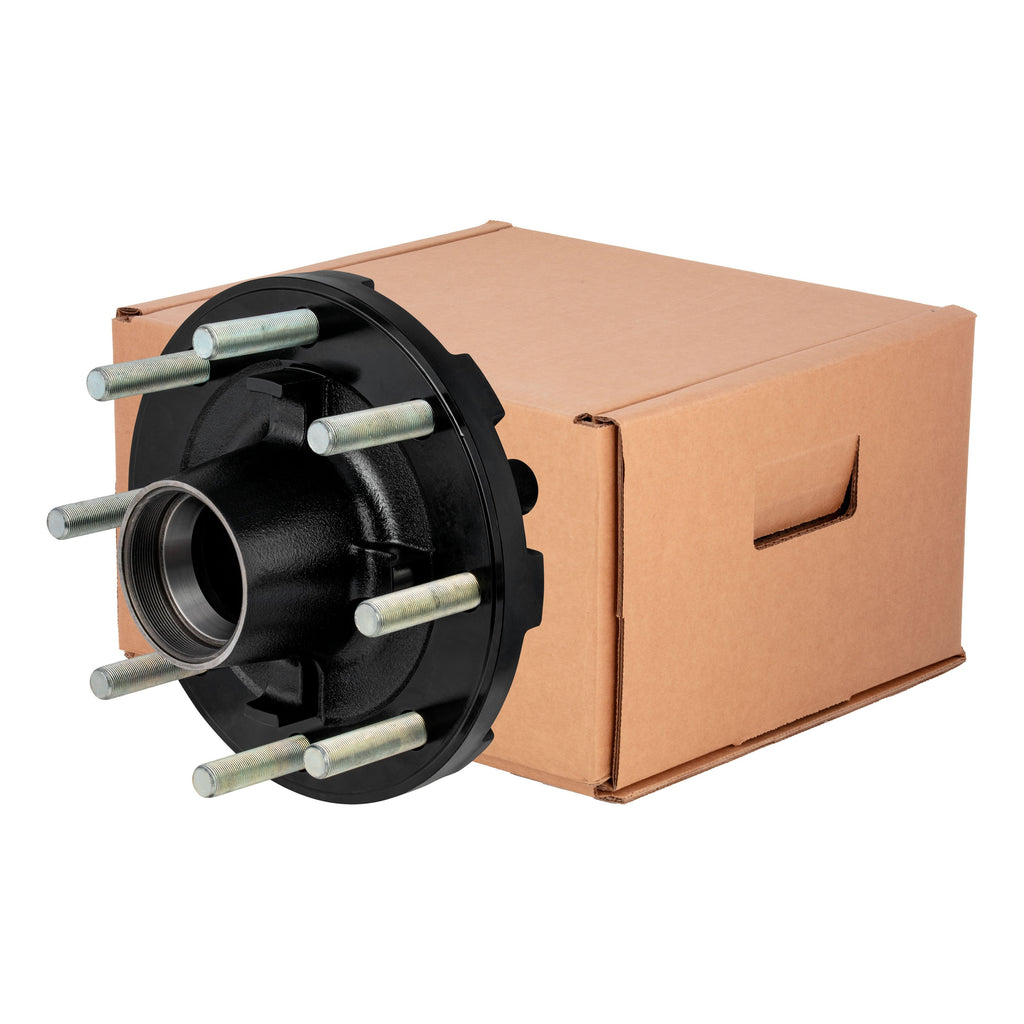 CURT 2024029115 Standard Threaded Idler Hub Assembly w/ Races & Wheel Studs, 16,000-lb. Axles