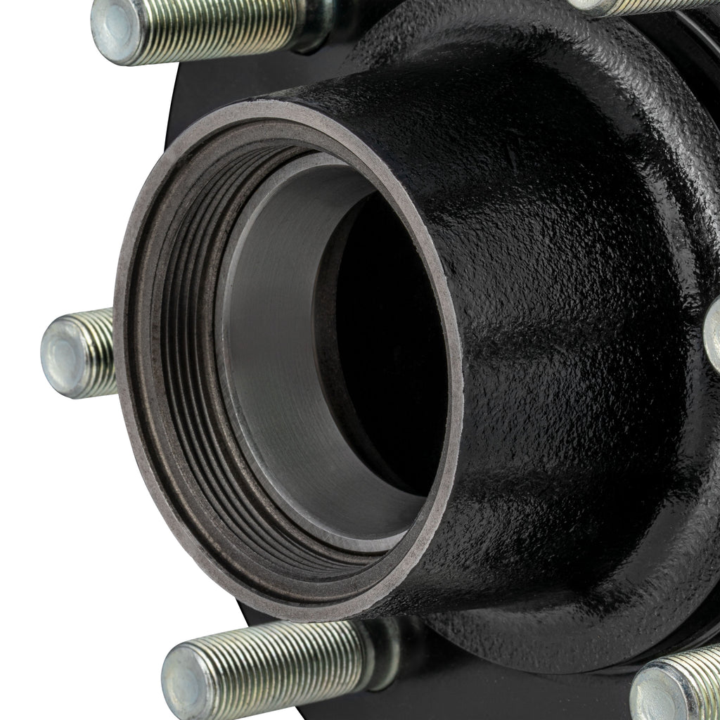 CURT 2024029118 Standard Threaded Idler Hub Assembly w/ Races & Wheel Studs, 8,000-lb. Axles