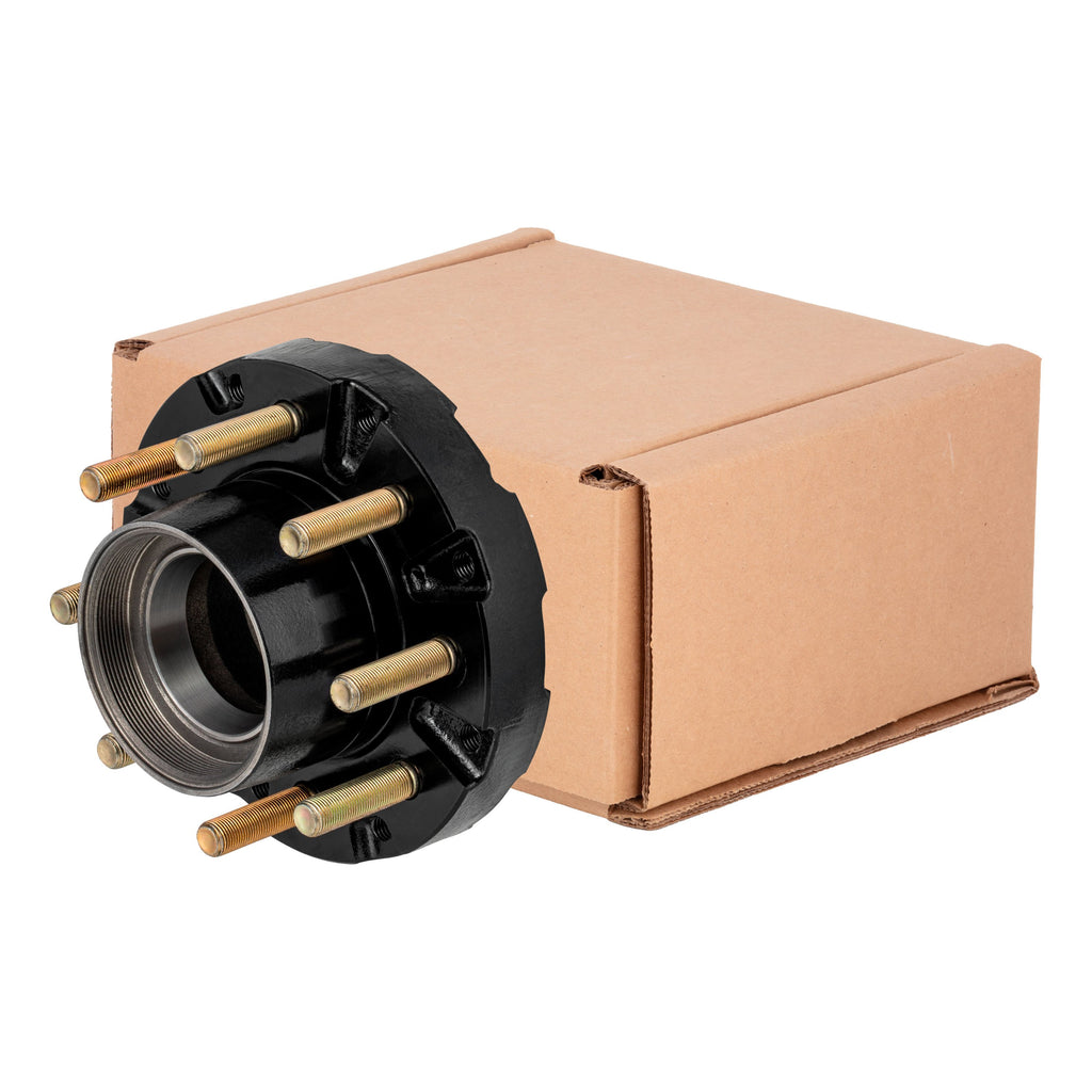 CURT 2024029119 Short Threaded Idler Hub Assembly with Races & Wheel Studs, 10,000-lb. Axles