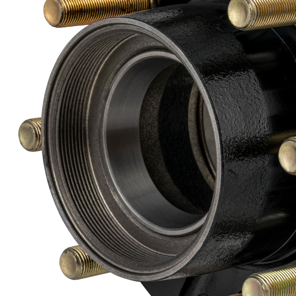 CURT 2024029119 Short Threaded Idler Hub Assembly with Races & Wheel Studs, 10,000-lb. Axles