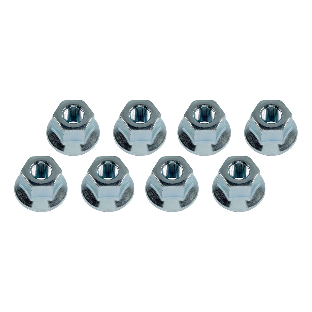CURT 2024039634 Trailer Axle Hex Flange Lug Nut, 5/8"-18 Thread Size, 8 Pack