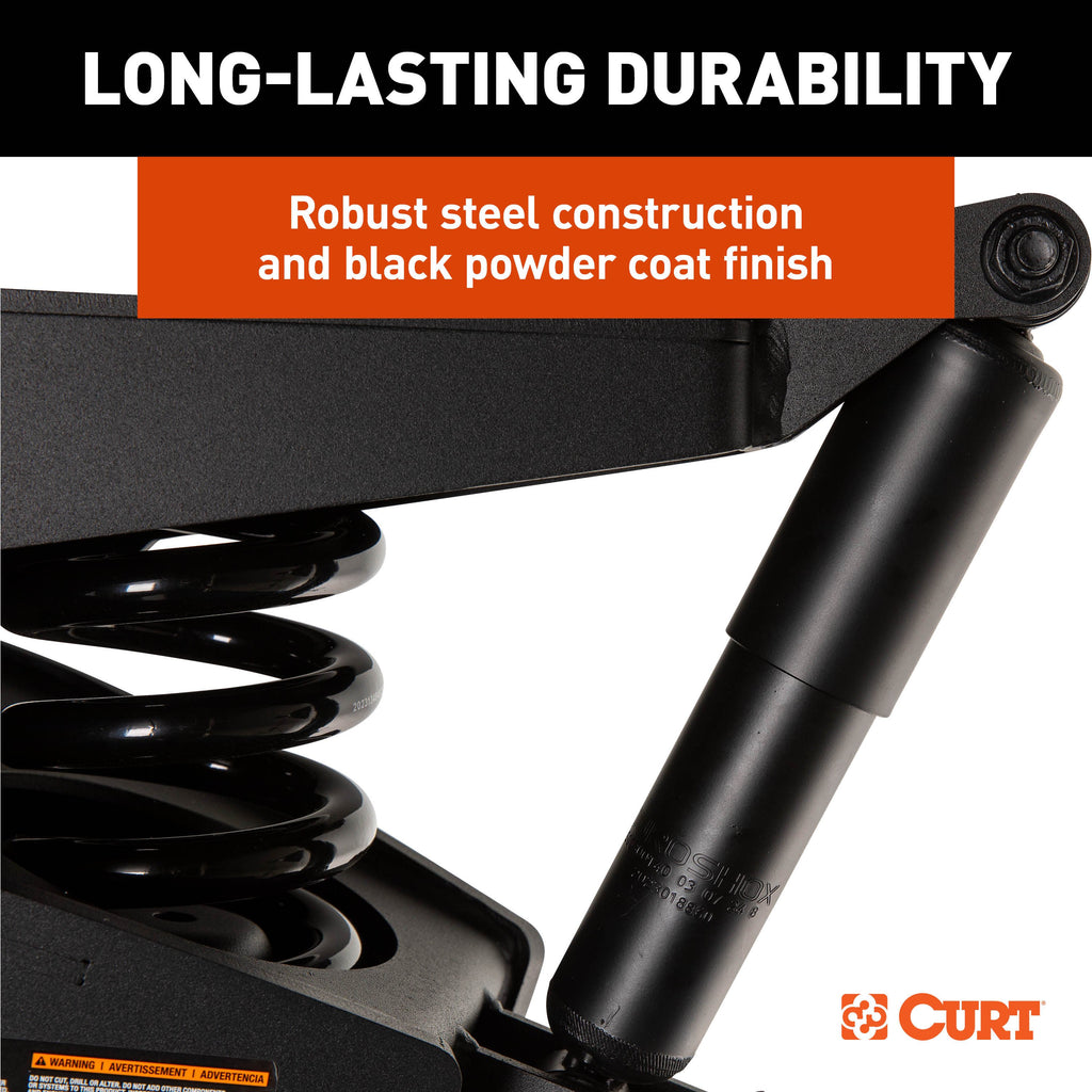 CURT 2024044570 Helux Coil-Spring 5th Wheel Pin Box, 4,850 lbs. Pin Weight, 24,000 lbs. Capacity