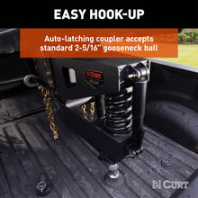Load image into Gallery viewer, CURT 2024044574 Helux Coil-Spring Gooseneck Pin Box, 2,700 lbs. Pin Weight, 20,000 lbs. Capacity