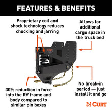 Load image into Gallery viewer, CURT 2024044575 Helux Coil-Spring Gooseneck Pin Box, 2,350 lbs. Pin Weight, 20,000 lbs. Capacity