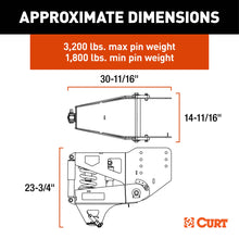 Load image into Gallery viewer, CURT 2024044576 Helux Coil-Spring Gooseneck Pin Box, 3,200 lbs. Pin Weight, 20,000 lbs. Capacity
