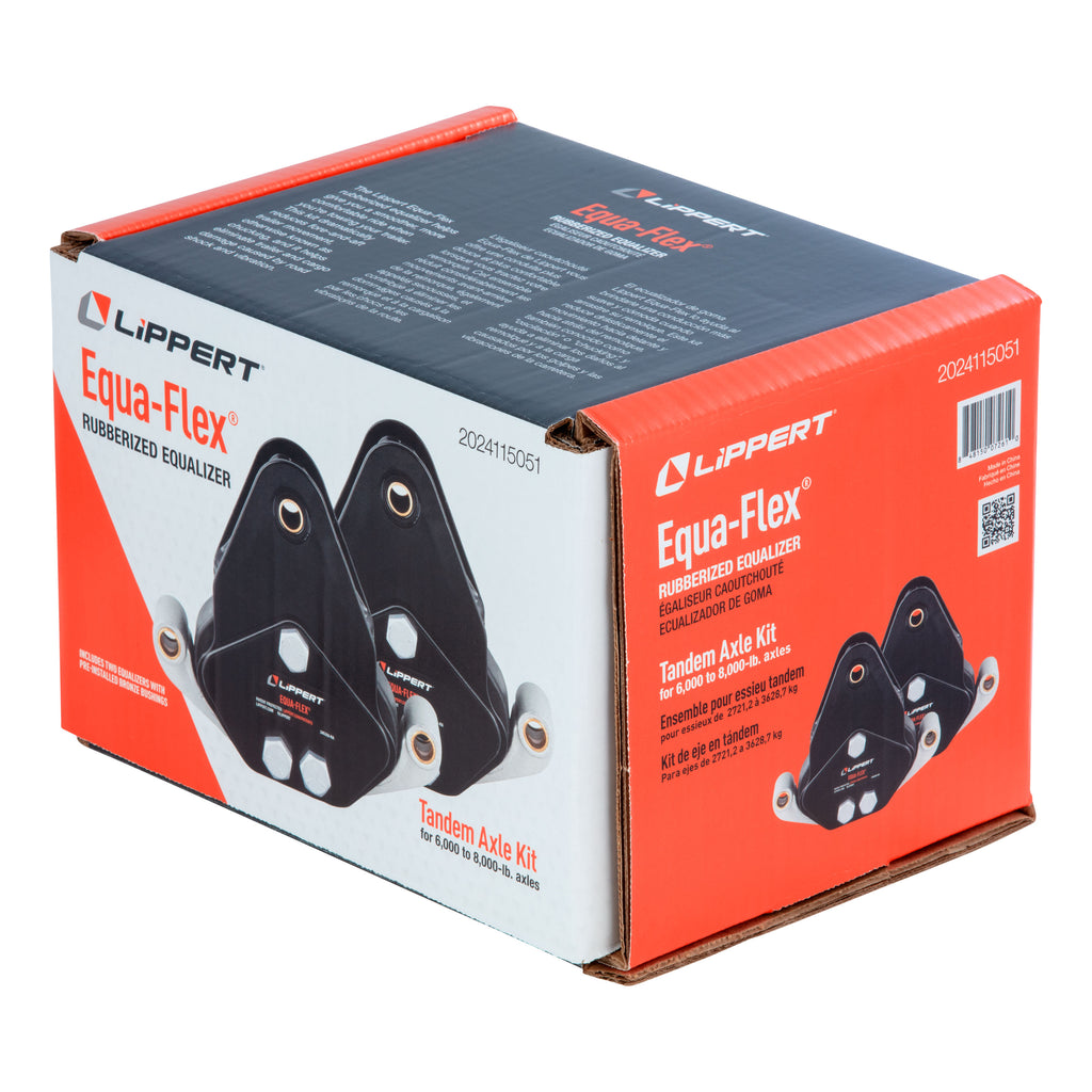 CURT 2024115051 Equa-Flex Rubberized Equalizer Tandem Axle Kit, Heavy-Duty 6,000-8,000-lb. Axles