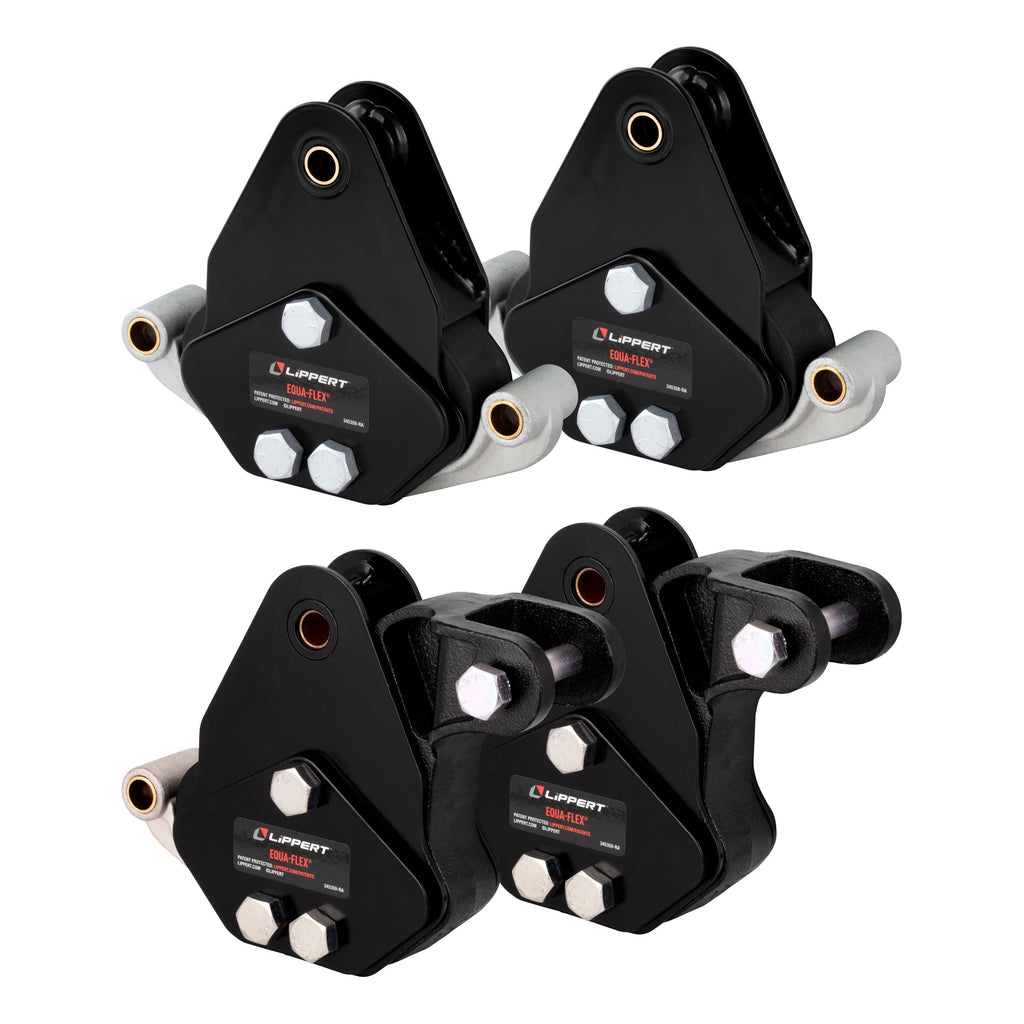 CURT 2024115101 Equa-Flex Rubberized Equalizer Short Triple Axle Kit, 5,000-8,000-lb. Axles