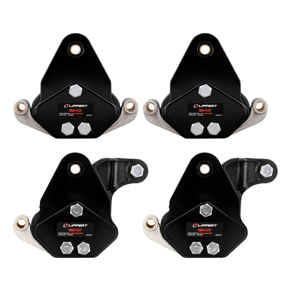 CURT 2024115101 Equa-Flex Rubberized Equalizer Short Triple Axle Kit, 5,000-8,000-lb. Axles