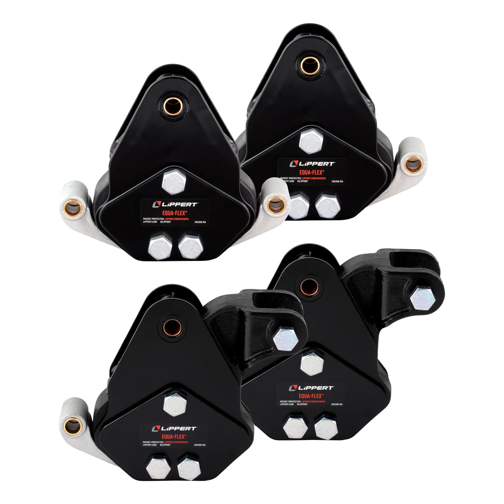 CURT 2024115101 Equa-Flex Rubberized Equalizer Short Triple Axle Kit, 5,000-8,000-lb. Axles