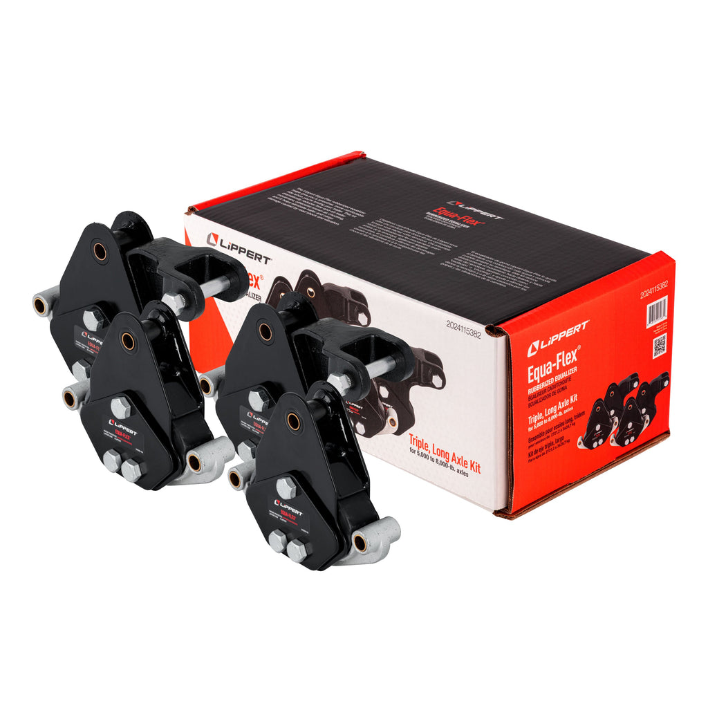 CURT 2024115382 Equa-Flex Rubberized Equalizer Triple Axle Kit, Heavy-Duty 5,000-8,000-lb. Axles