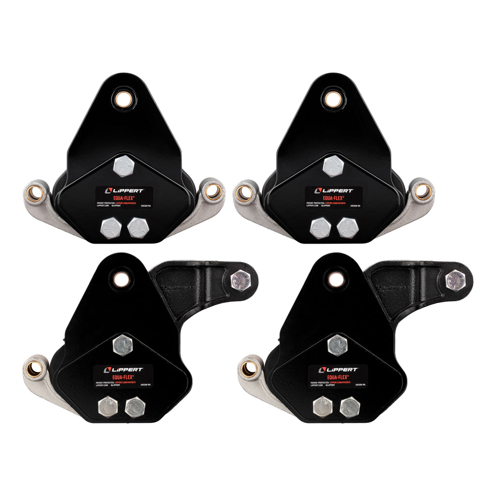 CURT 2024115382 Equa-Flex Rubberized Equalizer Triple Axle Kit, Heavy-Duty 5,000-8,000-lb. Axles