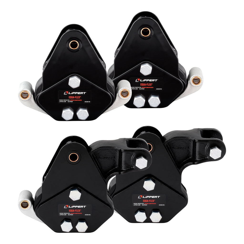 CURT 2024115382 Equa-Flex Rubberized Equalizer Triple Axle Kit, Heavy-Duty 5,000-8,000-lb. Axles