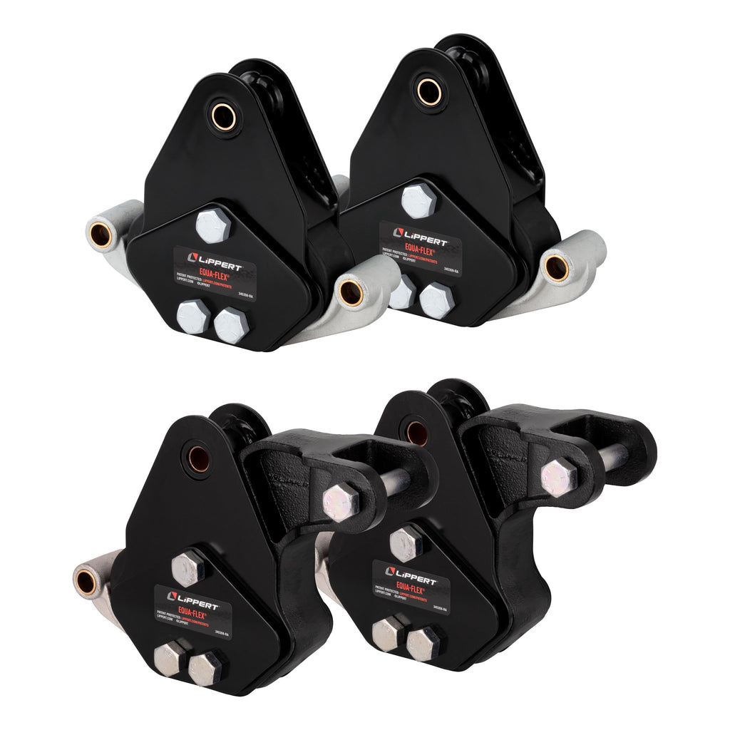 CURT 2024115382 Equa-Flex Rubberized Equalizer Triple Axle Kit, Heavy-Duty 5,000-8,000-lb. Axles