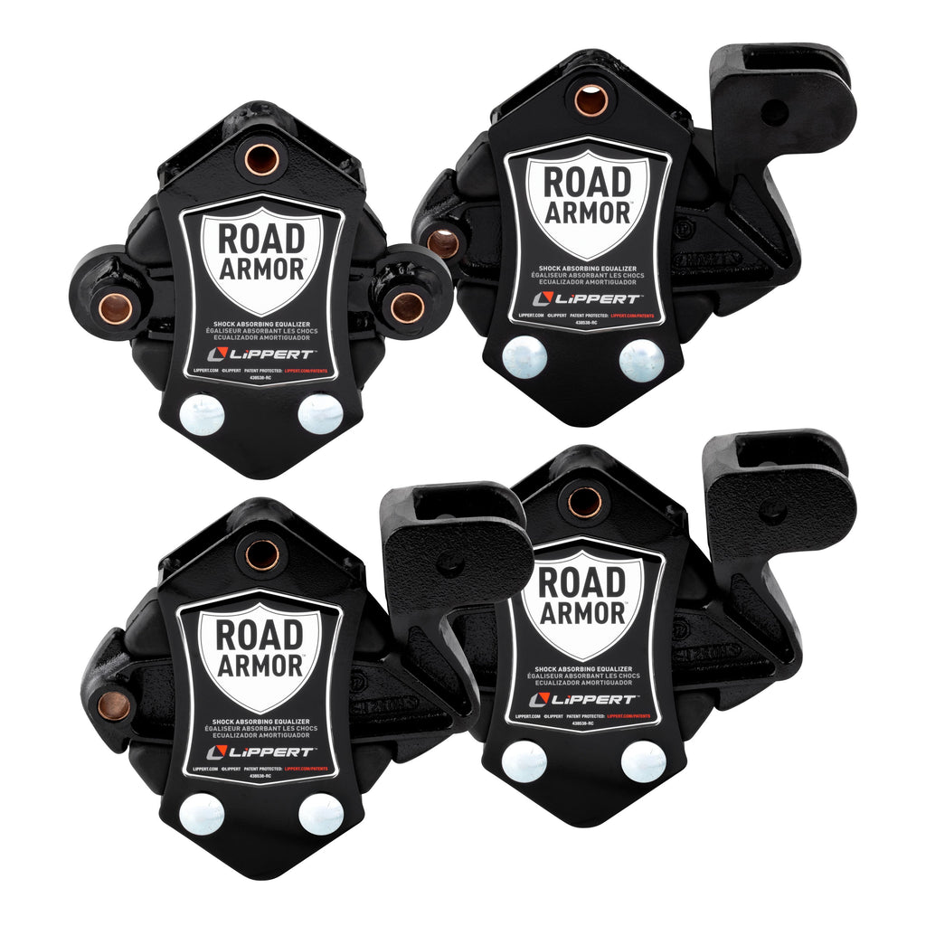 CURT 2024115697 Road Armor Shock-Absorbing Trailer Equalizer Short Triple Axle, 3,500-8,000-lb.